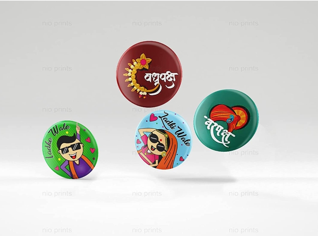 Picture of Marathi Wedding Badges ( props ) Badges  for Wedding 